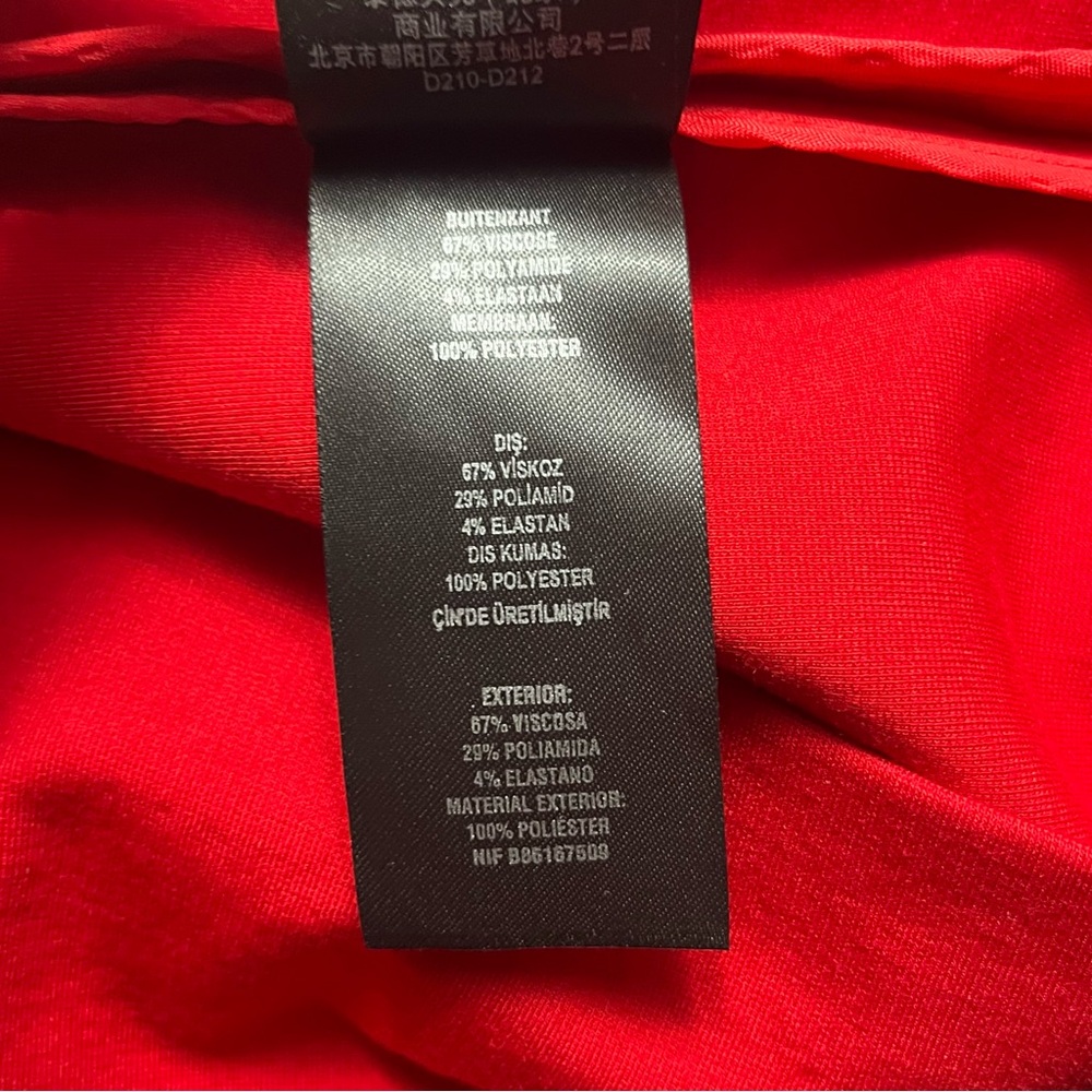 TED BAKER LONDON US size 2 Edlyn Red front Zipper draped mini cocktail dress - Picture 14 of 16